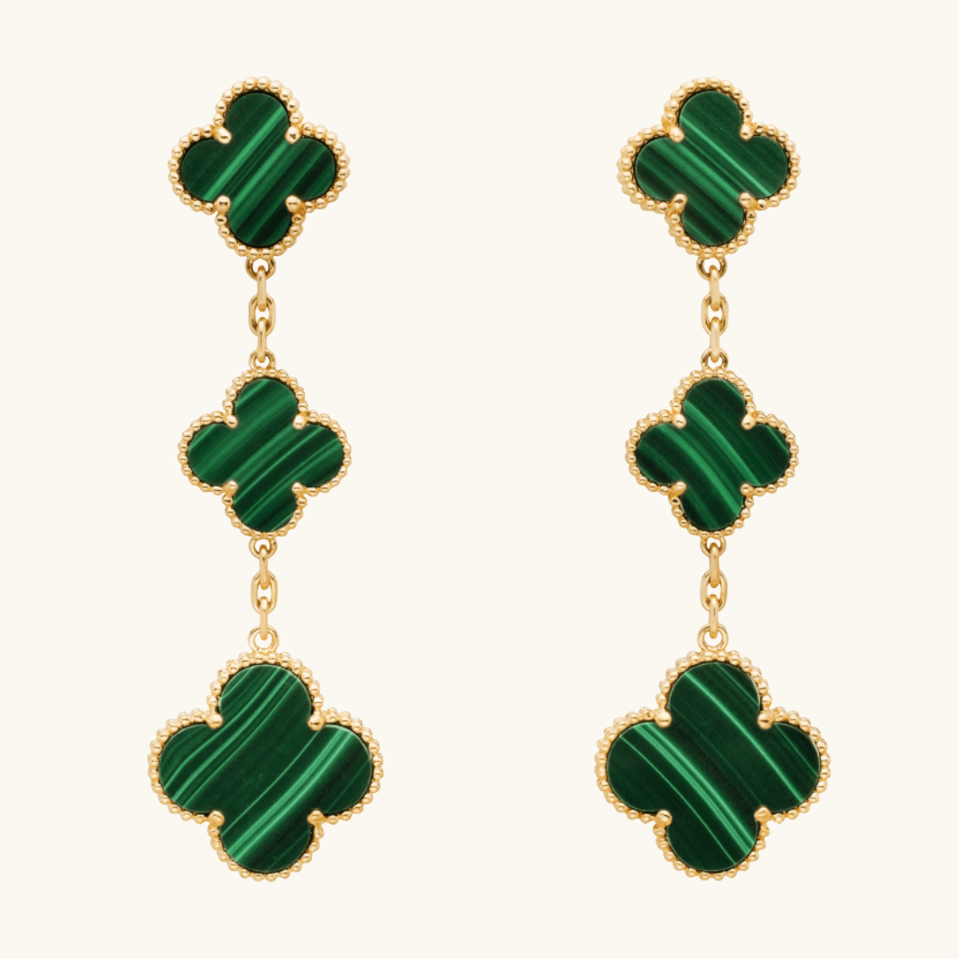 Coki Triple Earrings - Green