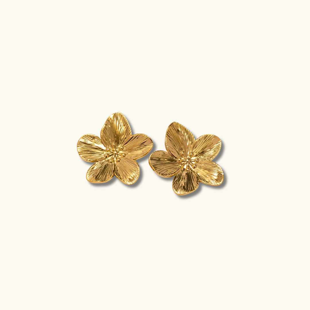 Allysa Flower Gold Earrings