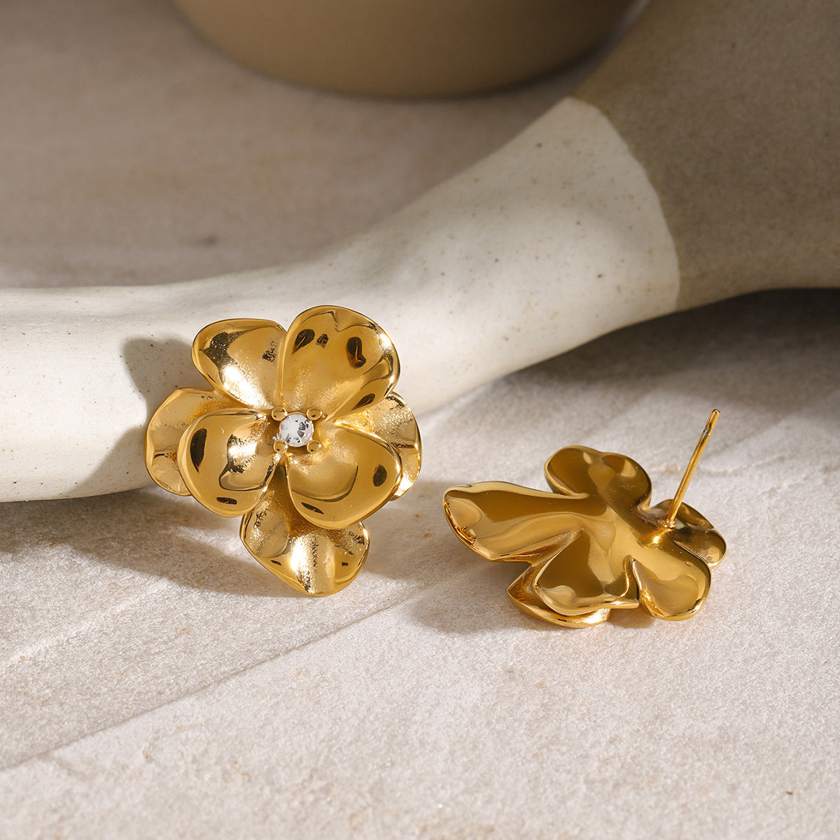 Ainsley Floral Gold Earrings