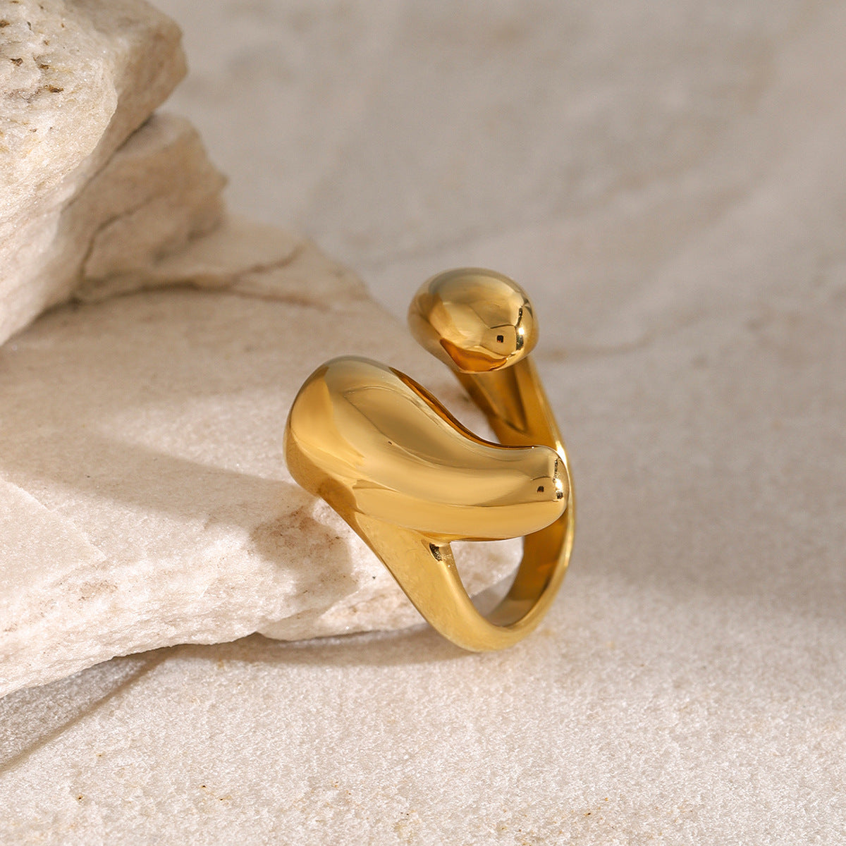 Abstract Gold Ring